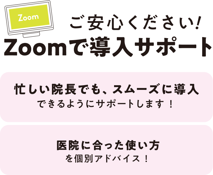 Zoomで導入サポート